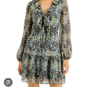Chic Long Sleeve Floral Dress